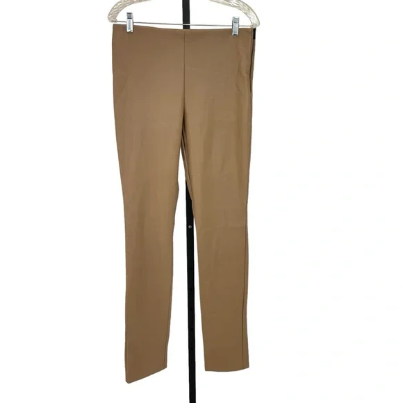 Zara Faux Leather Stretch Pants Large Camel - Picture 8 of 16